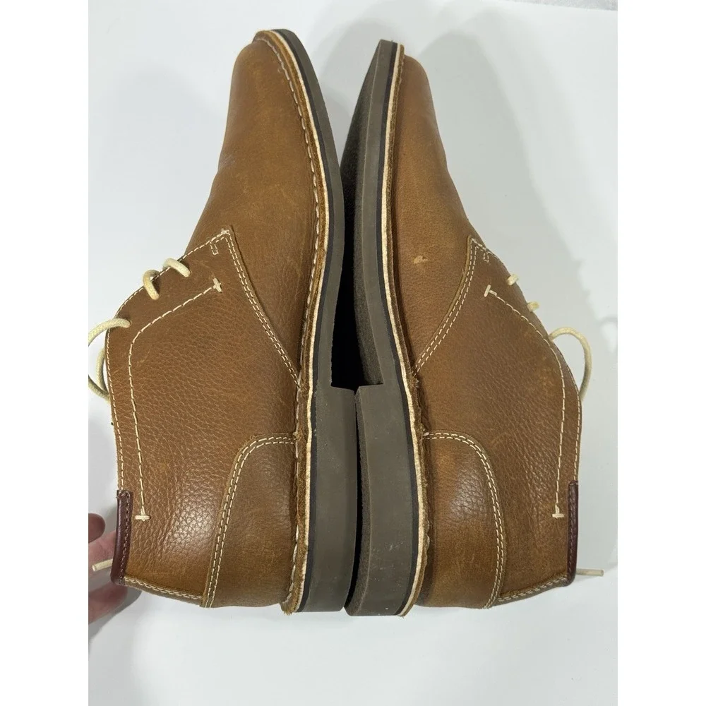 Kenneth Cole Reaction Desert Wind Mens‎ Leather Chukka Boots 11 M Brown Lace Up